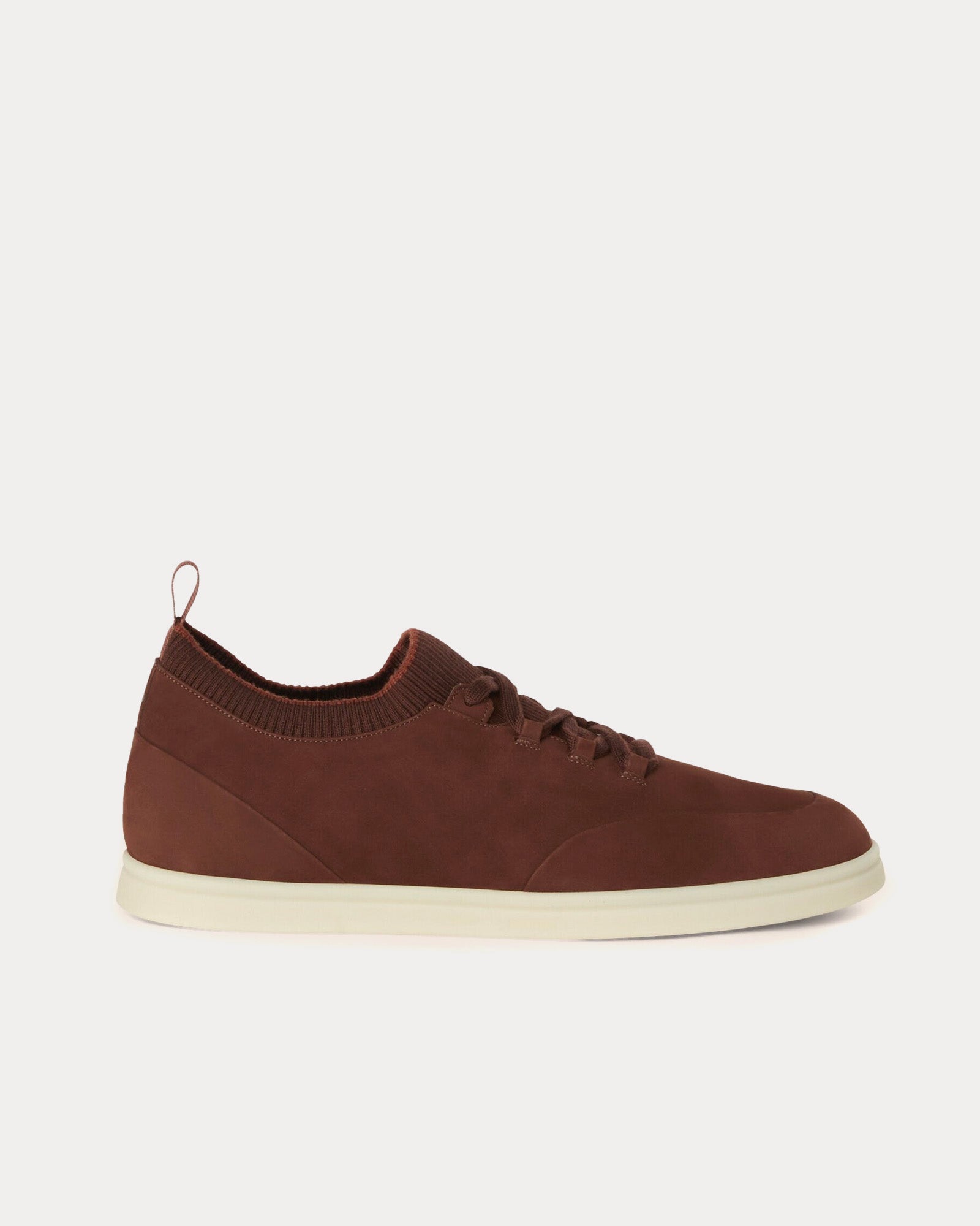 Loro Piana Soho Walk Calfskin Cotto Brown Low Top Sneakers - 1