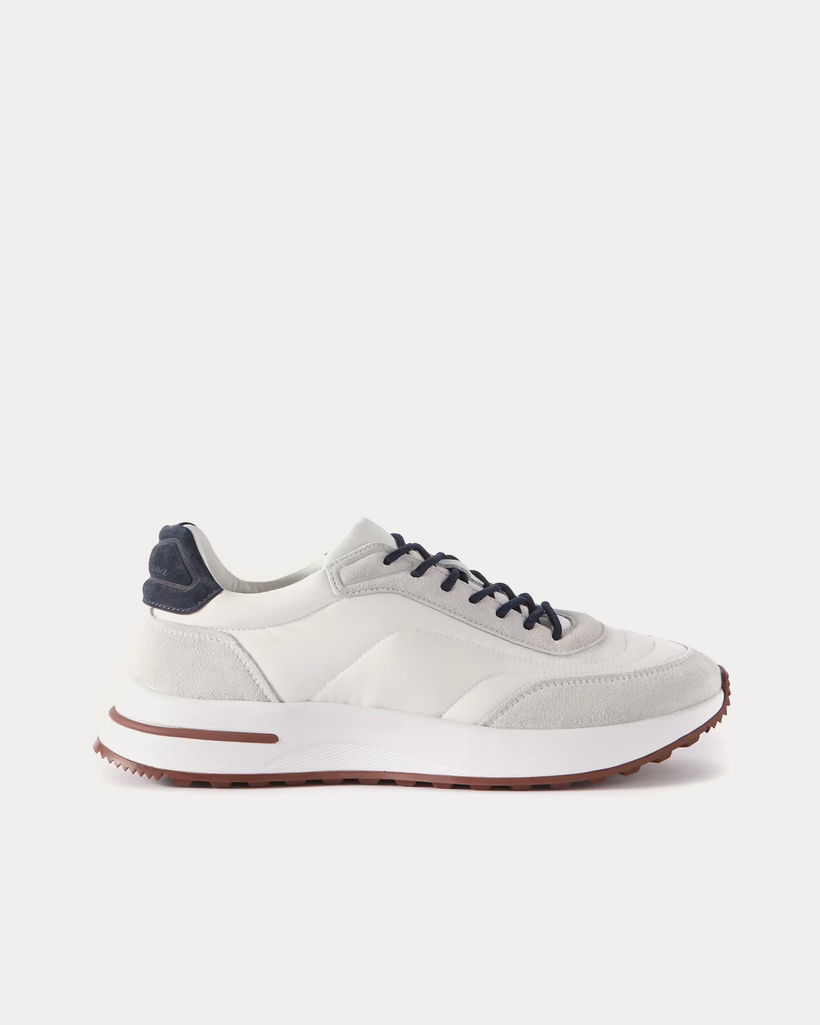 Loro Piana Weekend Walk Technical Fabric White Low Top Sneakers - 1