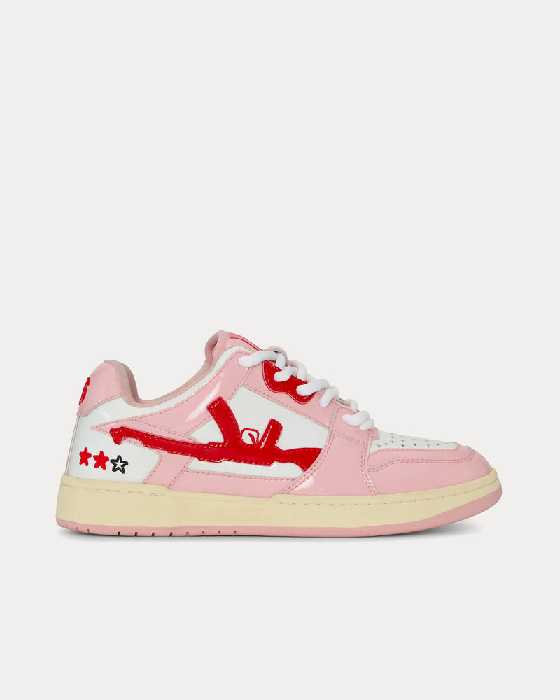 Lost Boys Feelin' Peachy Pink / White Low Top Sneakers - 1