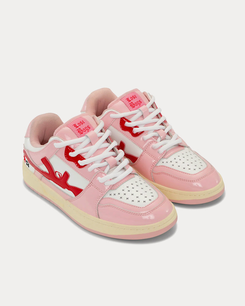 Lost Boys Feelin' Peachy Pink / White Low Top Sneakers - 2