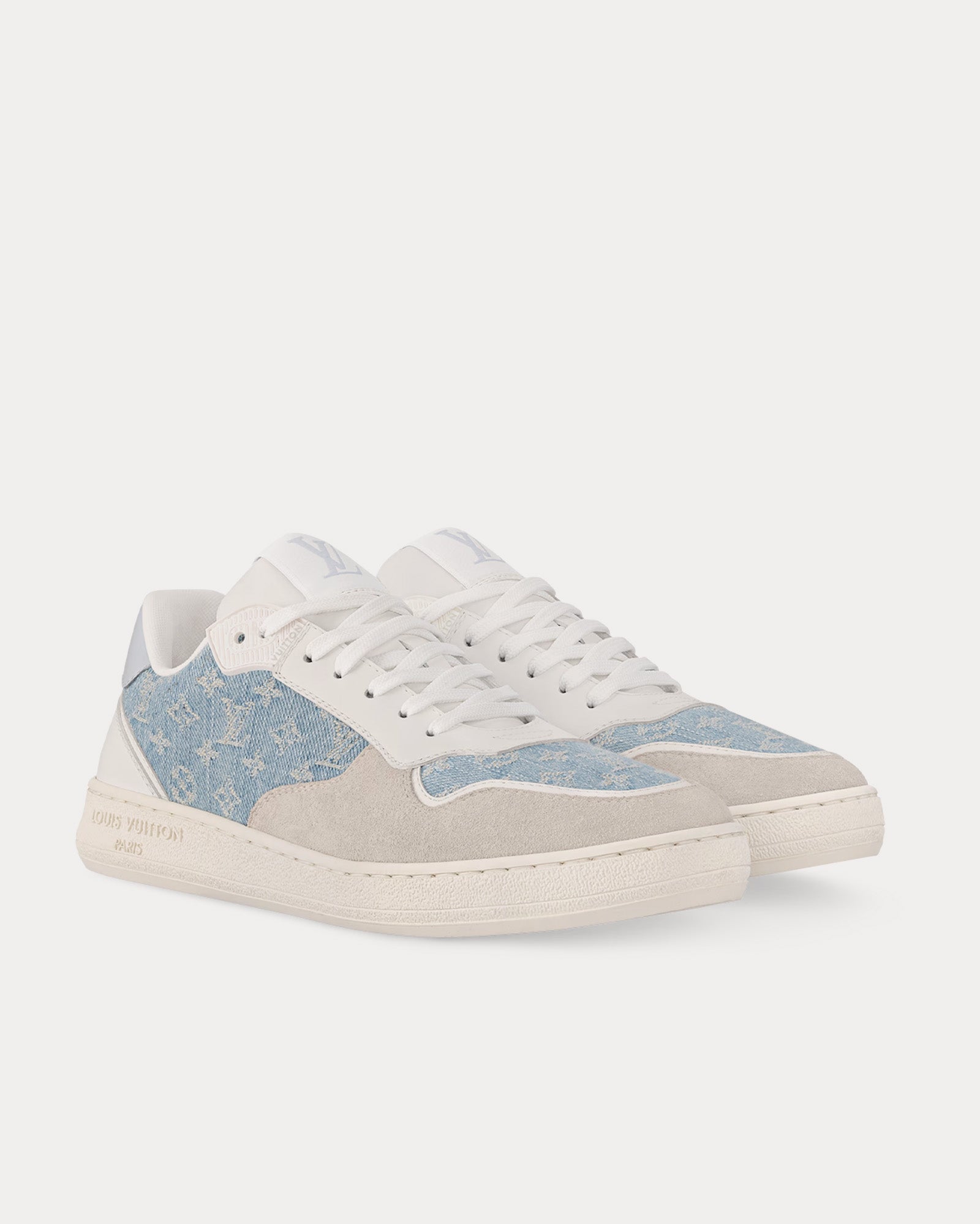 Louis Vuitton LV Stadium White / Light Blue Low Top Sneakers - 3