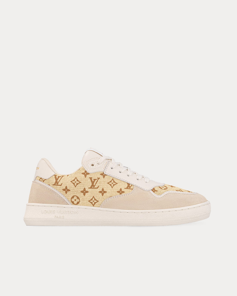 Louis Vuitton LV Stadium Raffia Natural Beige Low Top Sneakers - 1