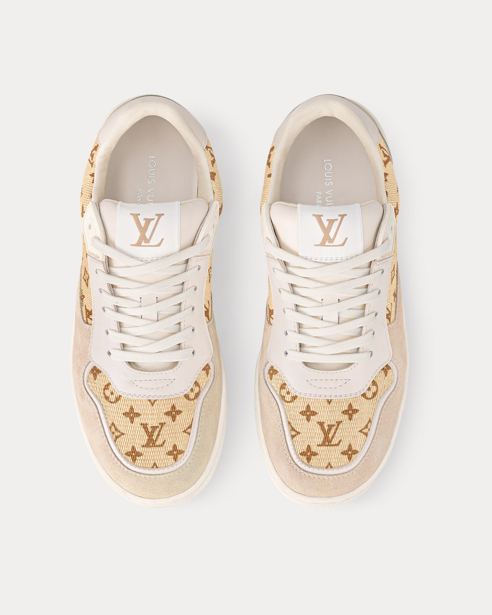 Louis Vuitton LV Stadium Raffia Natural Beige Low Top Sneakers - 2