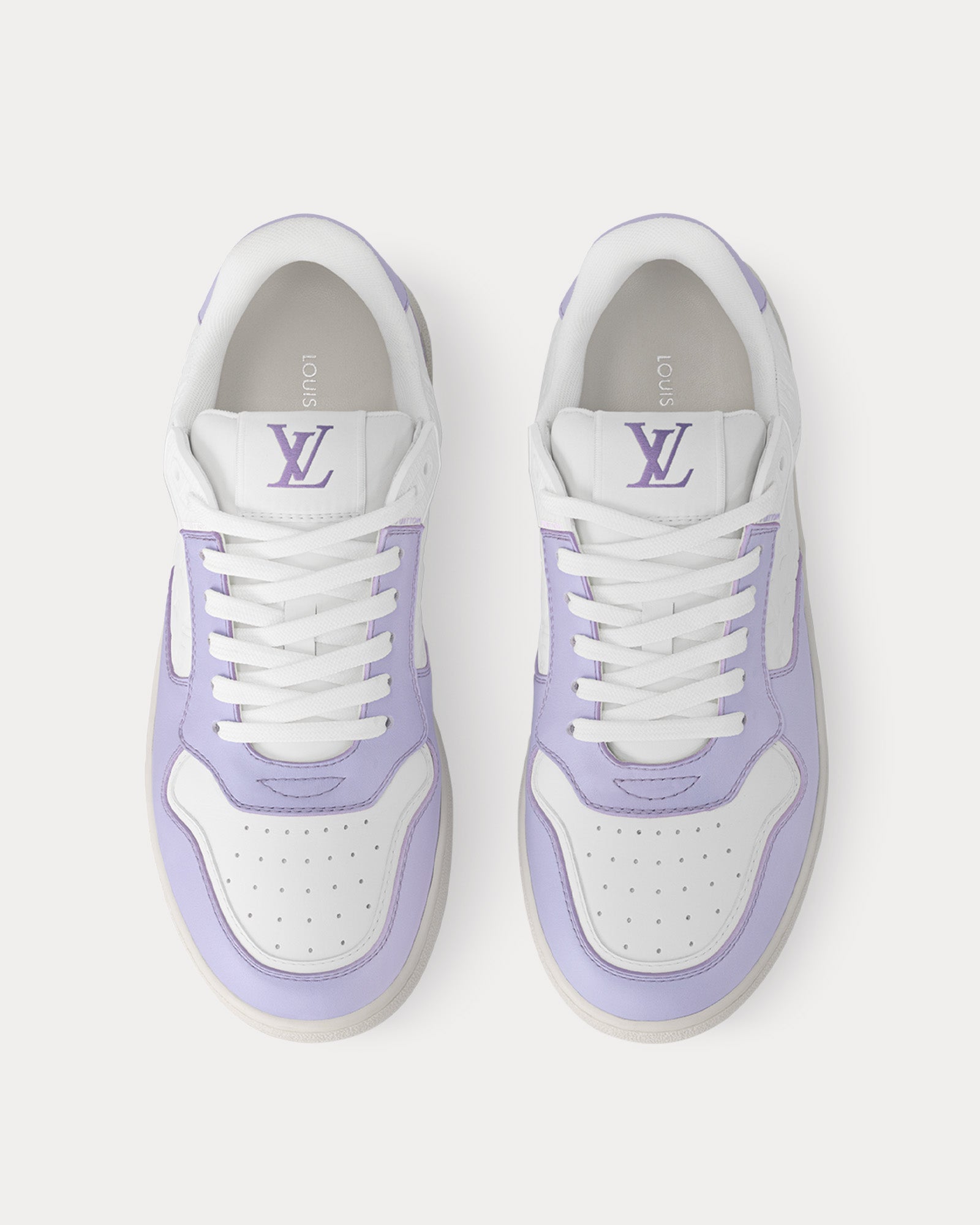 Louis Vuitton LV Stadium White / Lilac Low Top Sneakers - 3