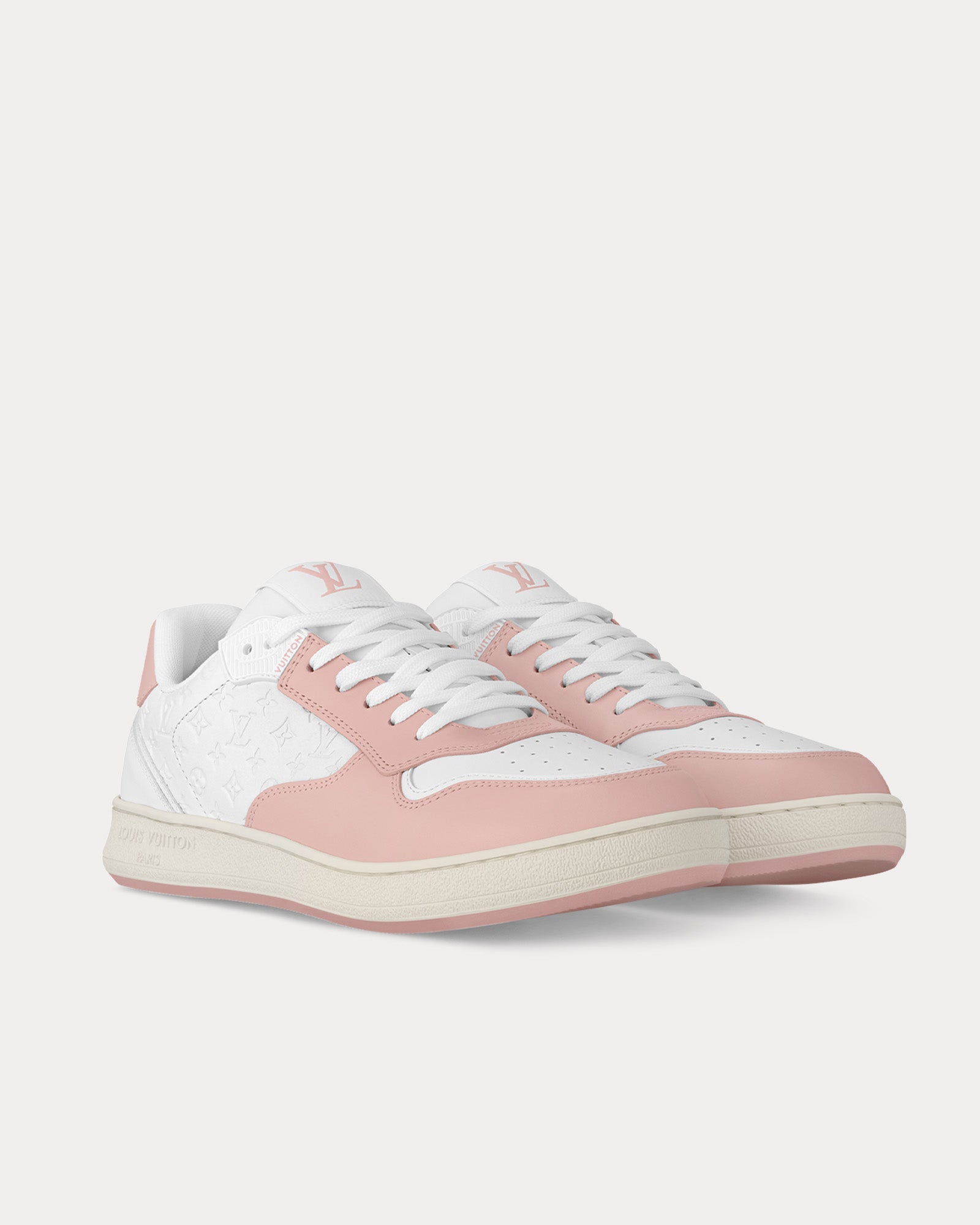 Louis Vuitton LV Stadium White / Rose Low Top Sneakers - 2