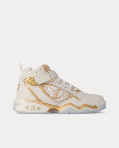 Louis Vuitton LV Trainer 2.0 Gold Mid Top Sneakers