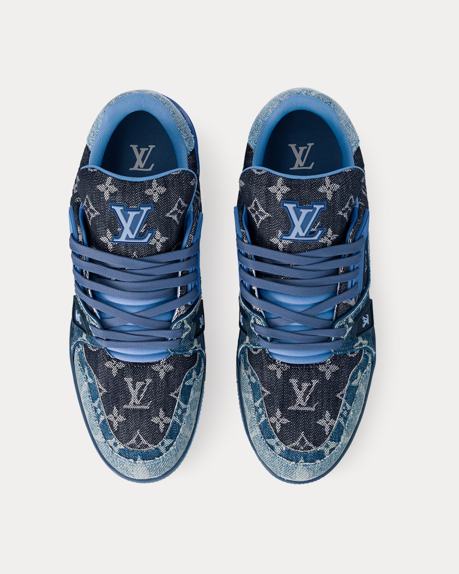 Louis Vuitton LV Trainer Monogram Denim Blue Low Top Sneakers - 2