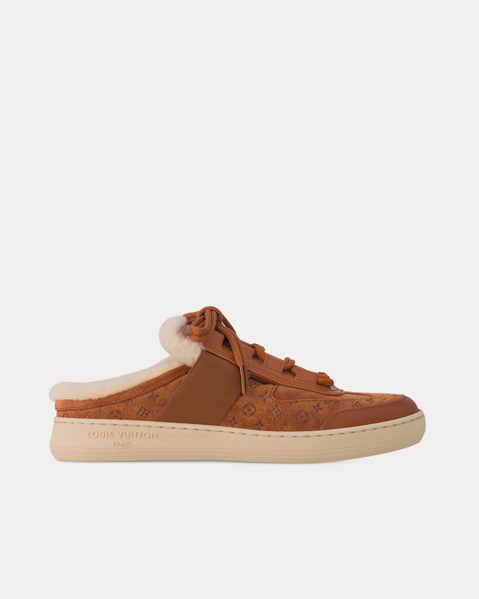 Louis Vuitton Lous Open Back Cognac Slip On Sneakers - 1