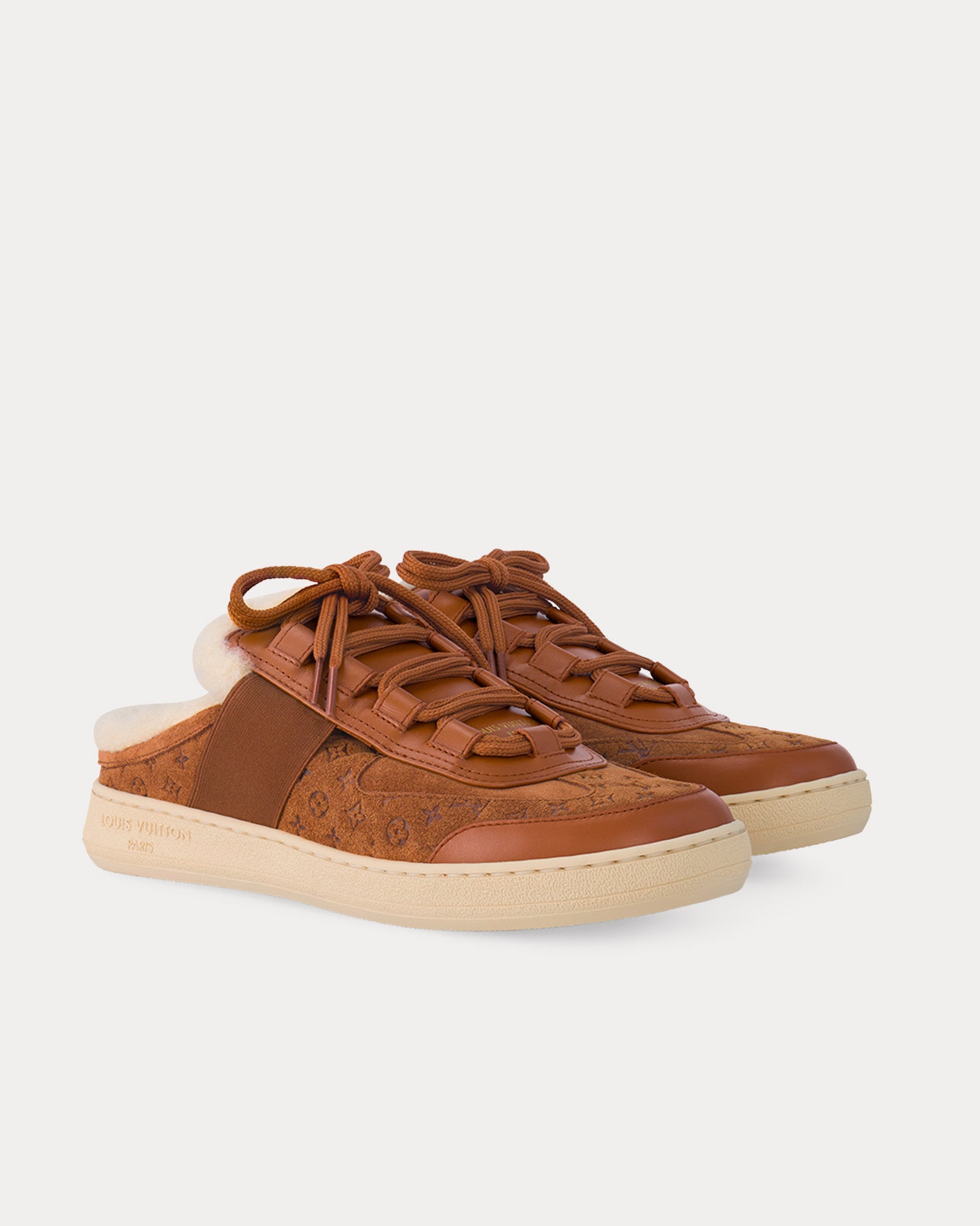 Louis Vuitton Lous Open Back Cognac Slip On Sneakers - 3