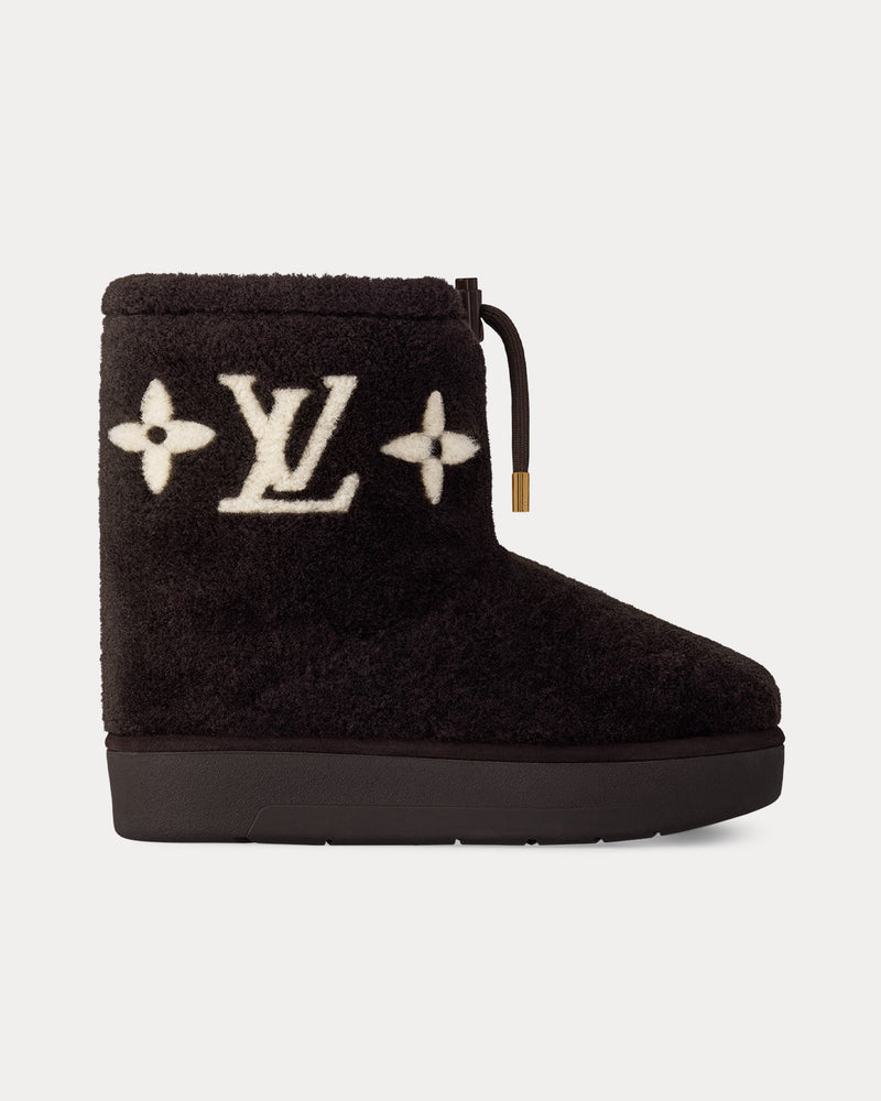 Louis Vuitton Aspen Shearling Marron Fonce Ankle Boots - 1