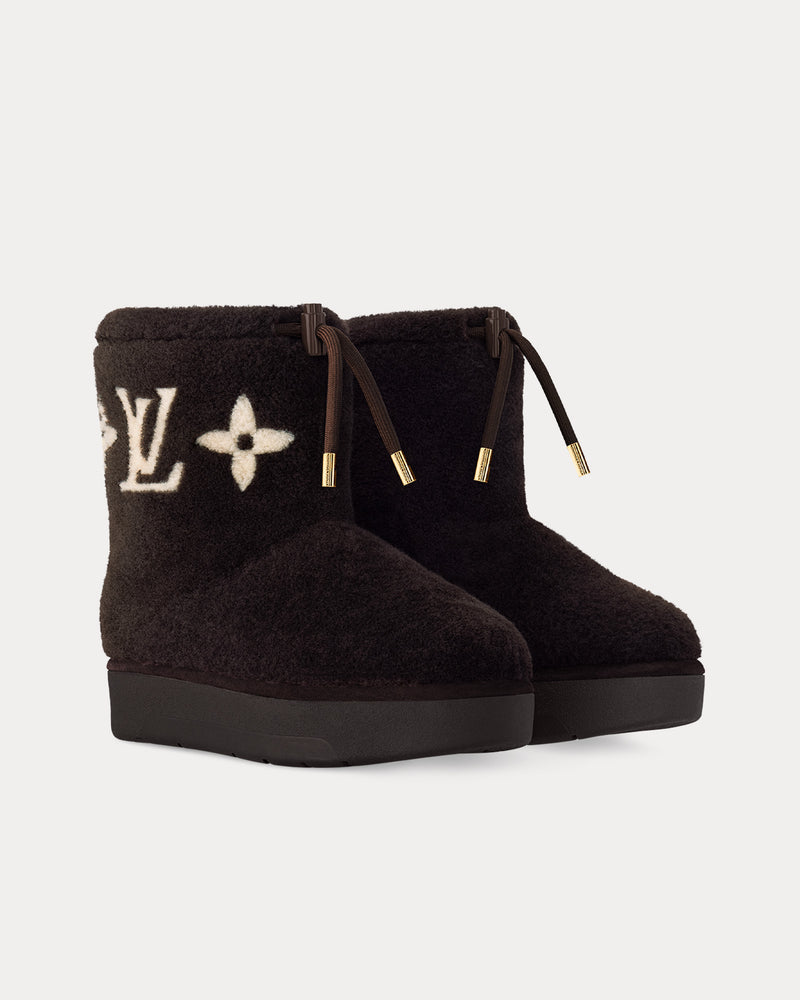 Louis Vuitton Aspen Shearling Marron Fonce Ankle Boots - 2