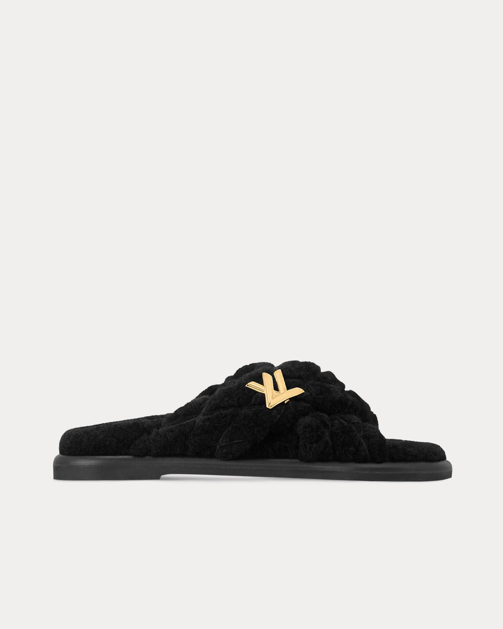 Louis Vuitton LV Bliss Comfort Shearling Black Mules - 1