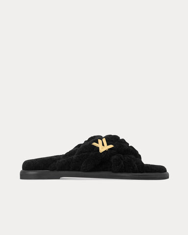 Louis Vuitton LV Bliss Comfort Shearling Black Mules