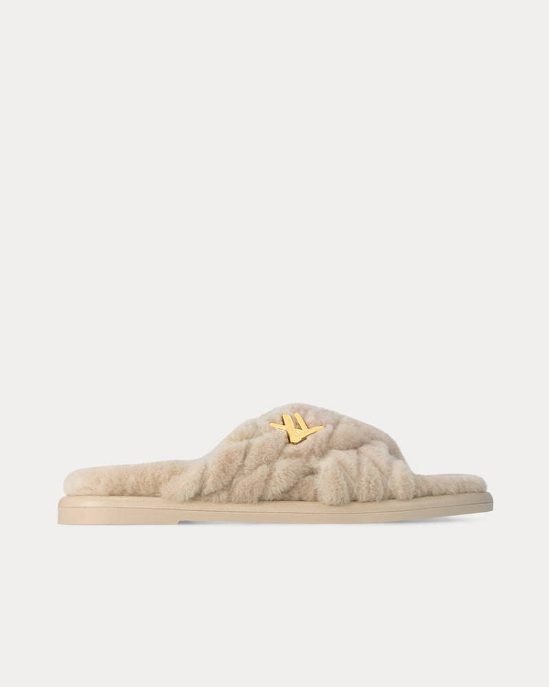 Louis Vuitton LV Bliss Comfort Shearling Natural Mules - 1