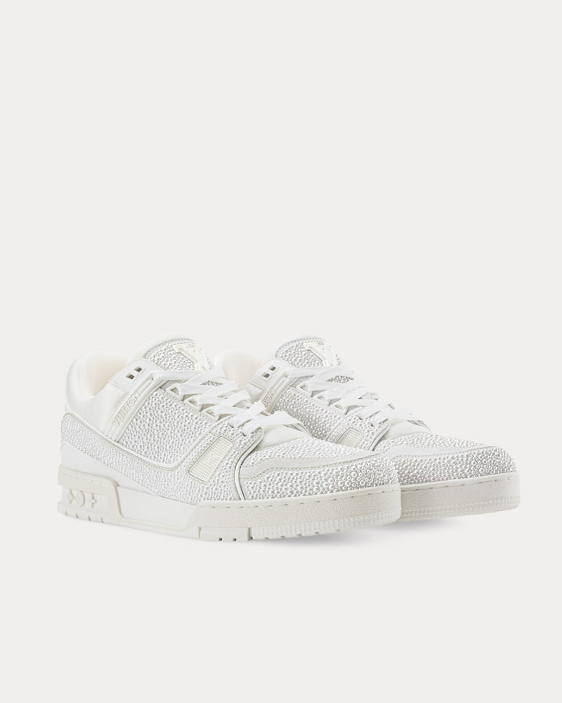 Louis Vuitton LV Trainers with Swarovski Pearls White Low Top Sneakers - 3