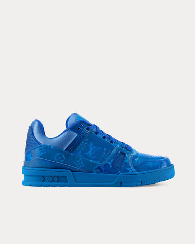 Louis Vuitton LV Trainers Monogram-Printed Translucent PVC Blue Low Top Sneakers