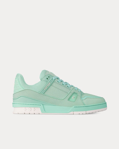 Louis Vuitton LV Trainer Grained Calf Leather Pastel Green Low Top Sneakers