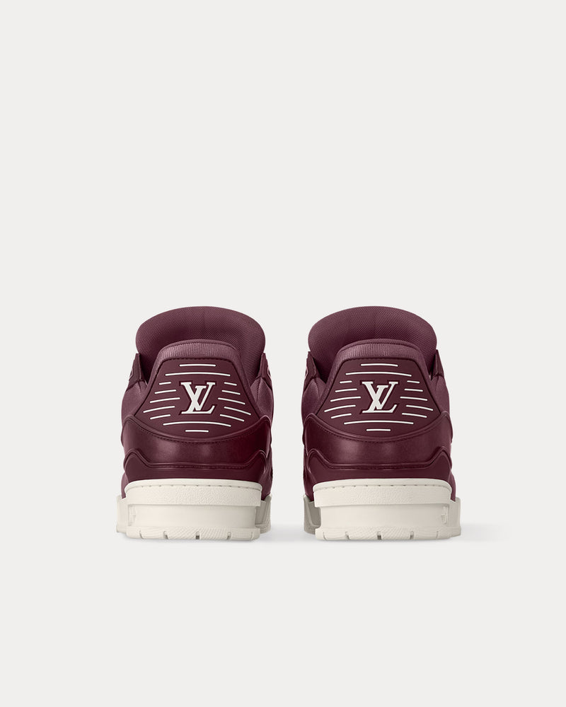 Louis Vuitton LV Trainer Matte Calf Leather Bordeaux Low Top Sneakers - 3