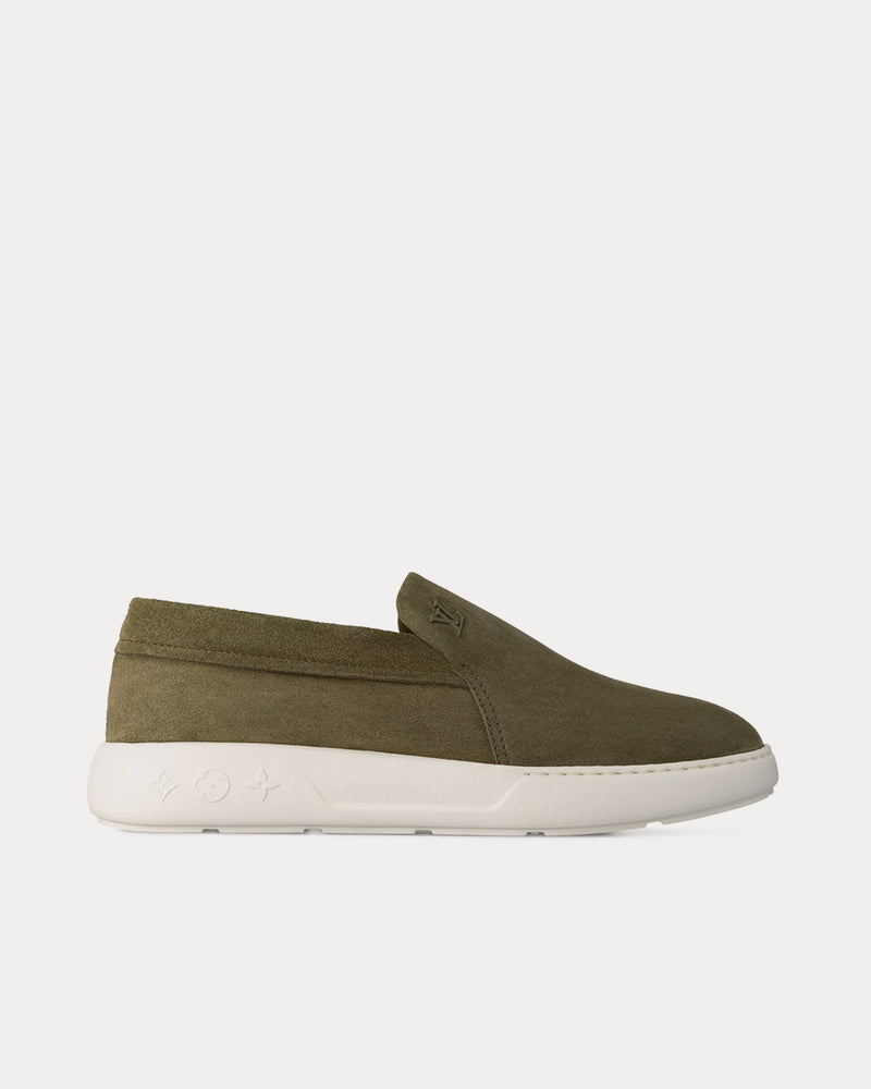 Louis Vuitton LV Pacific Suede Green Loafers - 1