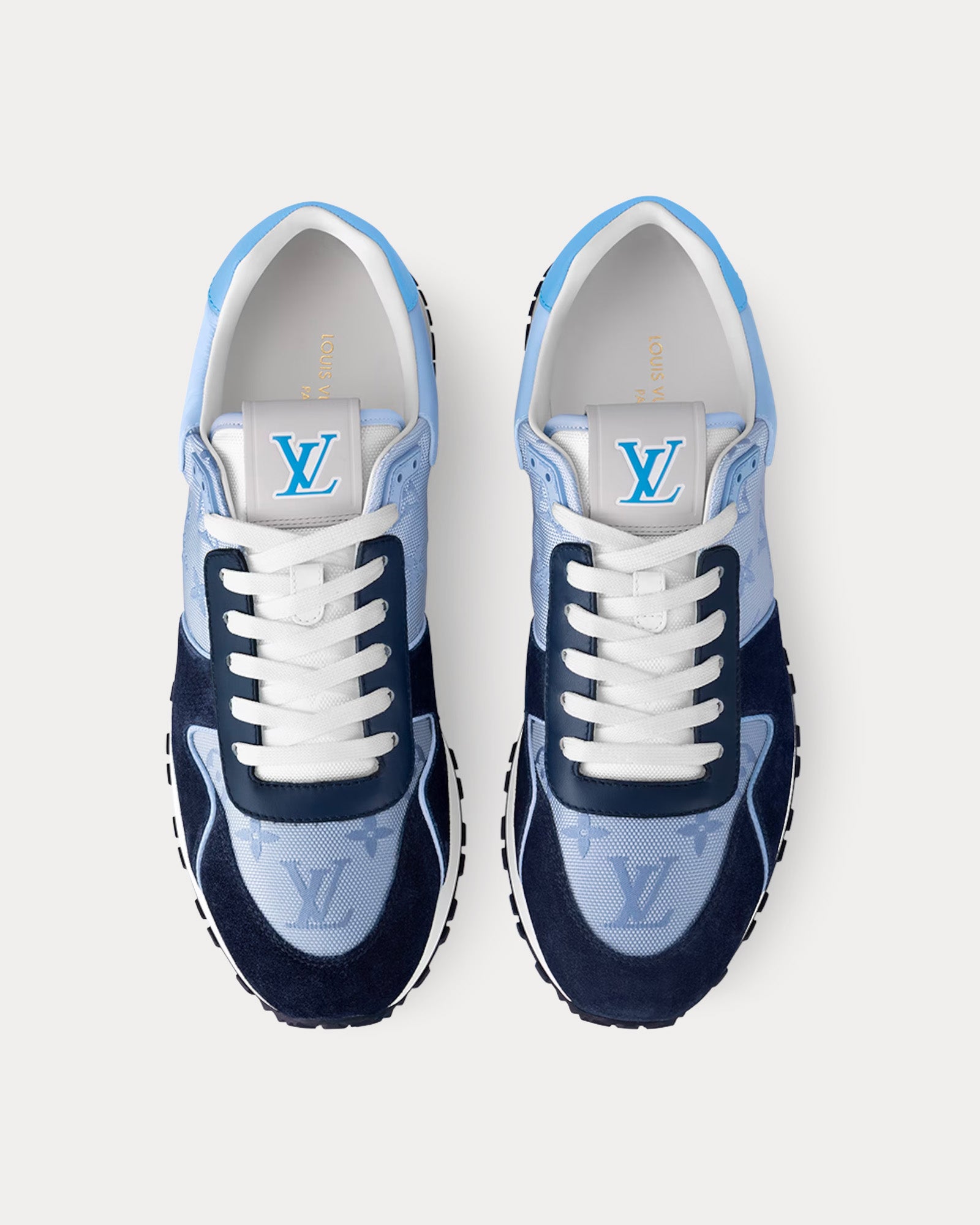 Louis Vuitton Run Away Suede Blue Low Top Sneakers - 2