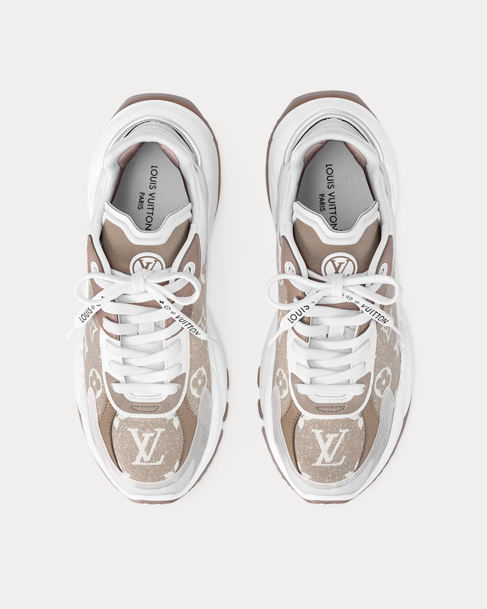 Louis Vuitton Run 55 Ivory Low Top Sneakers - 2