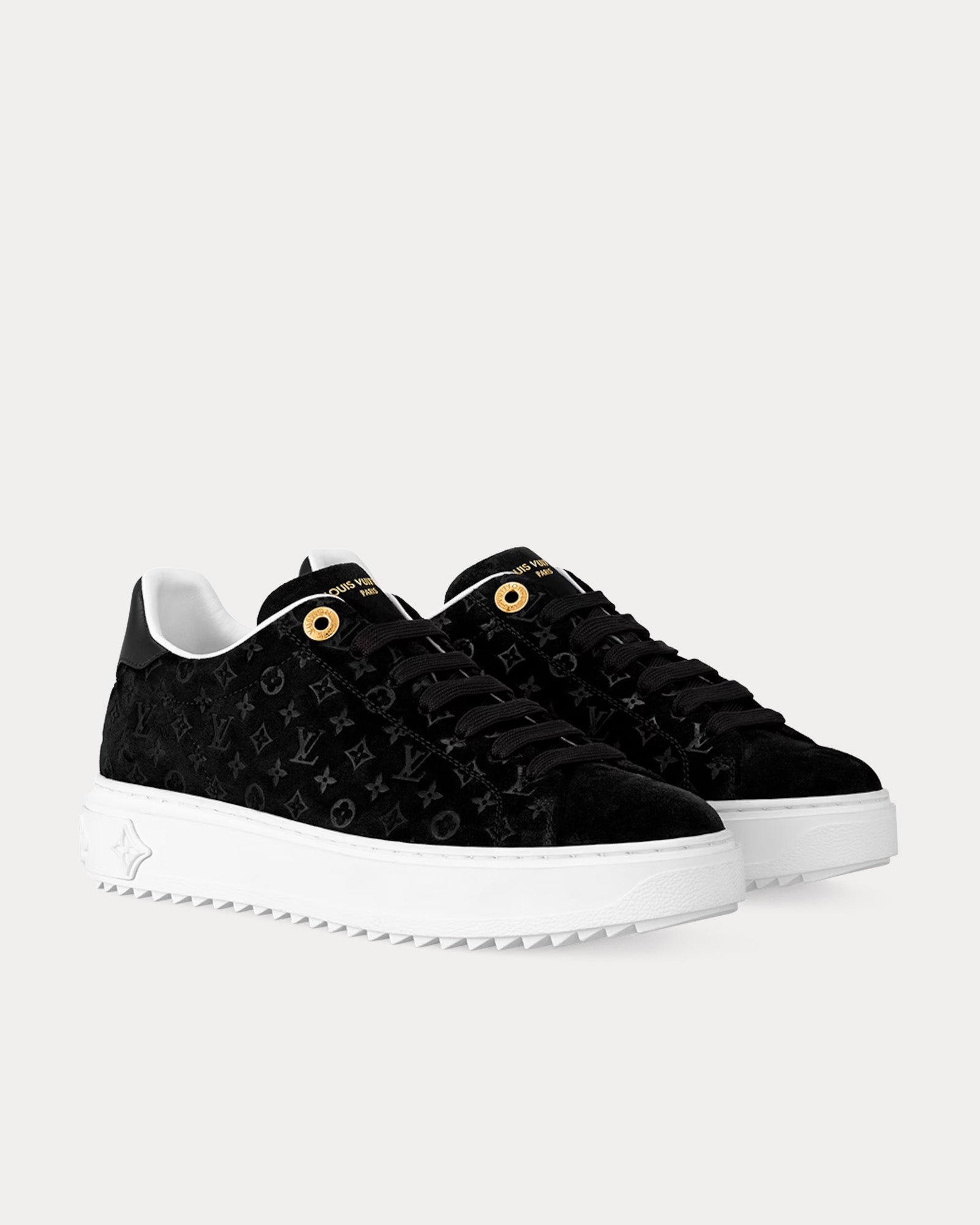 Louis Vuitton Time Out Black Low Top Sneakers - 3