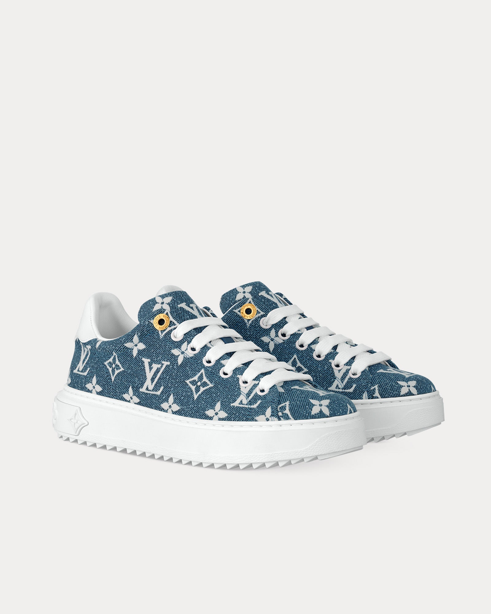 Louis Vuitton Time Out Bleu Clair Low Top Sneakers - 3