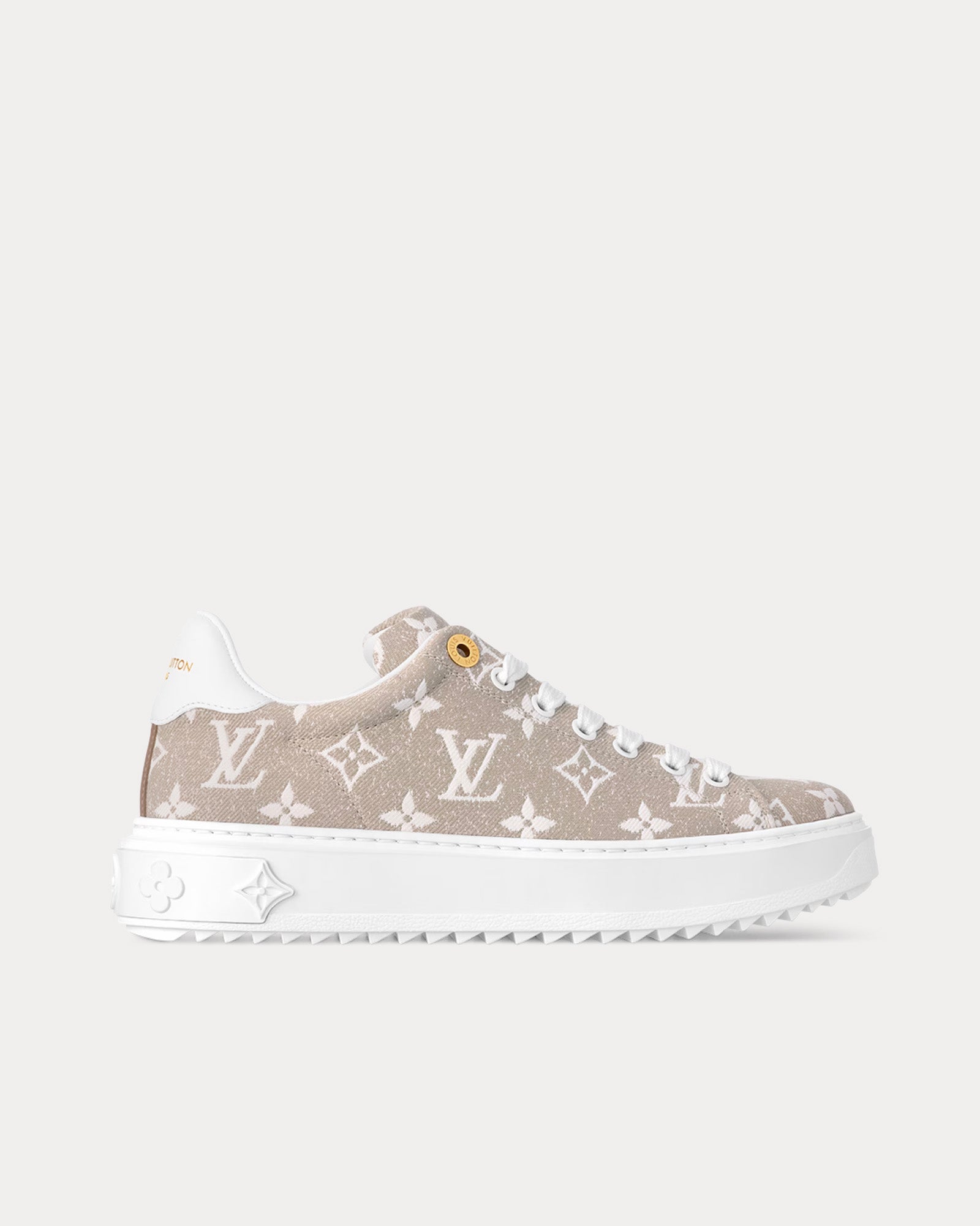 Louis Vuitton Time Out Ivory Low Top Sneakers - 1