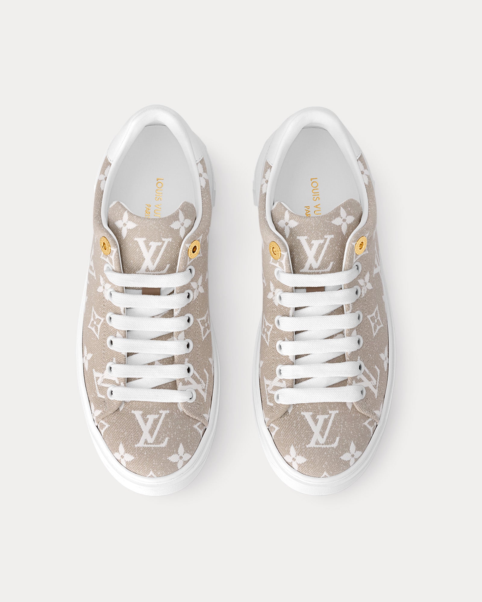 Louis Vuitton Time Out Ivory Low Top Sneakers - 2