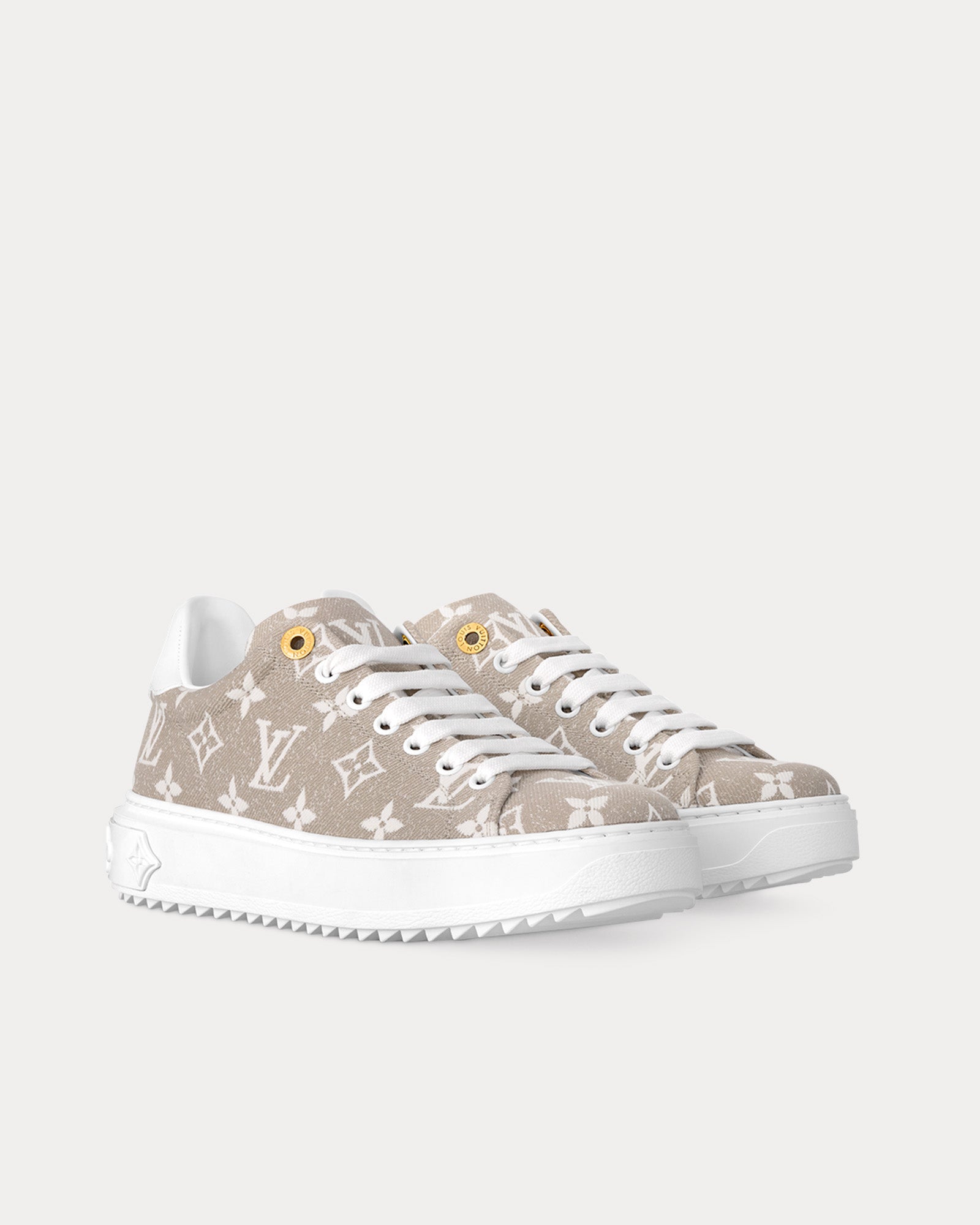 Louis Vuitton Time Out Ivory Low Top Sneakers - 3