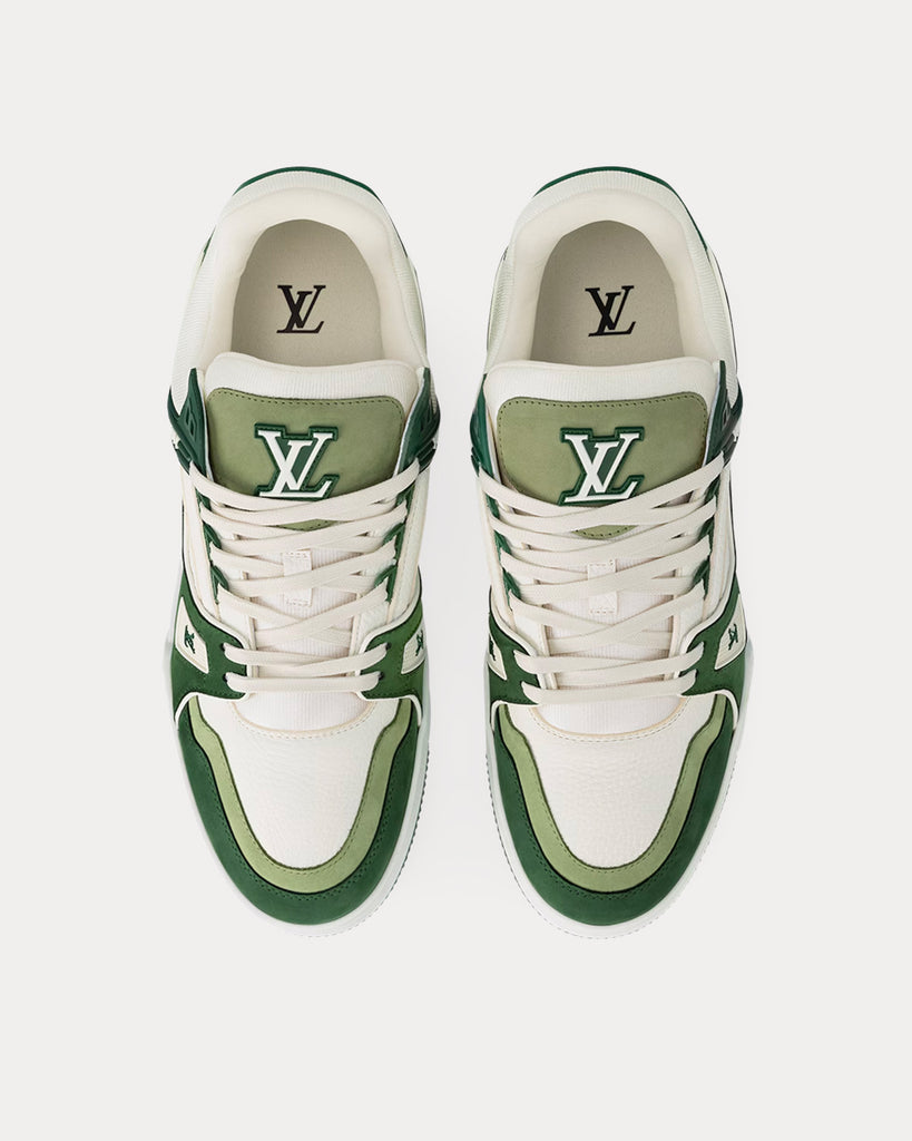 Louis Vuitton Trainer Black Green Men'S Sneakers Shoes
