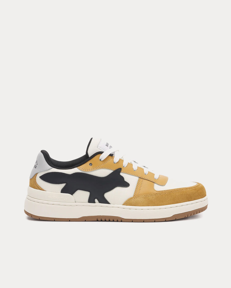 Maison Kitsuné Chiru Leather Golden Sun Low Top Sneakers - 1