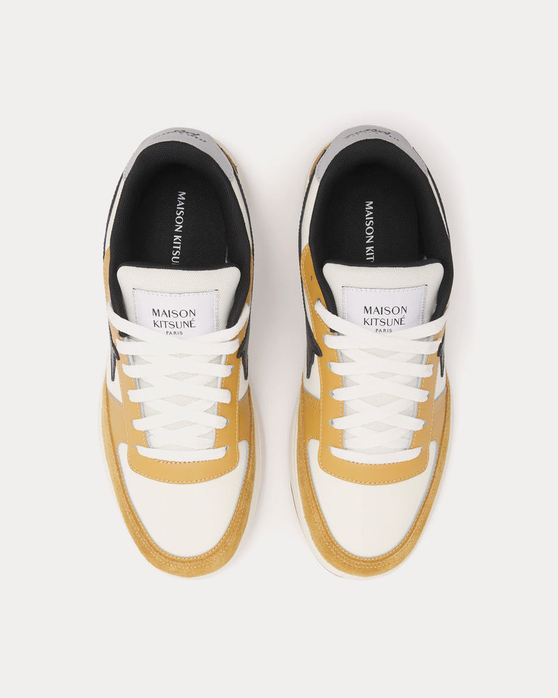 Maison Kitsuné Chiru Leather Golden Sun Low Top Sneakers - 2