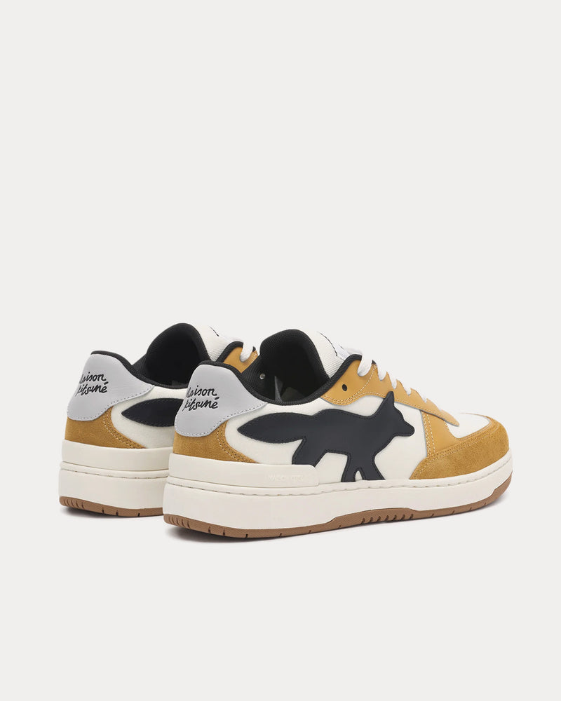 Maison Kitsuné Chiru Leather Golden Sun Low Top Sneakers - 4