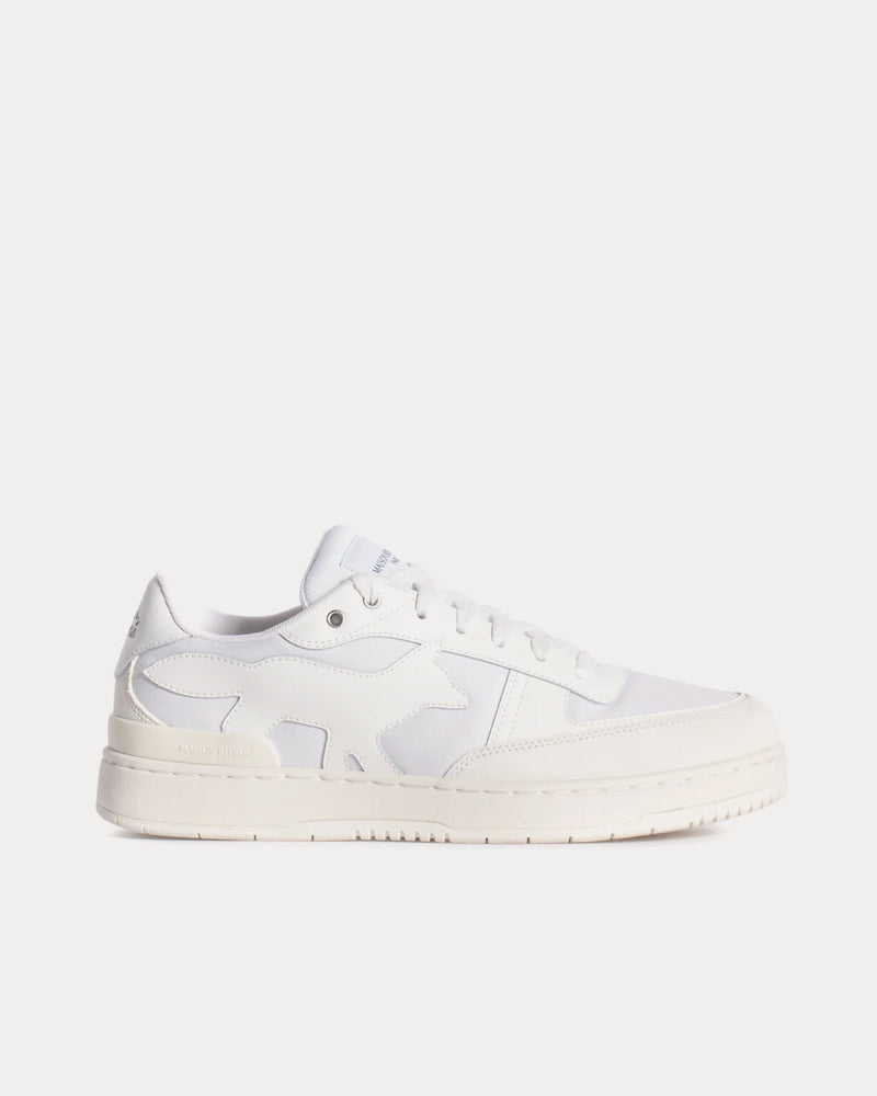 Maison Kitsuné Chiru Canvas & Leather White Low Top Sneakers - 1