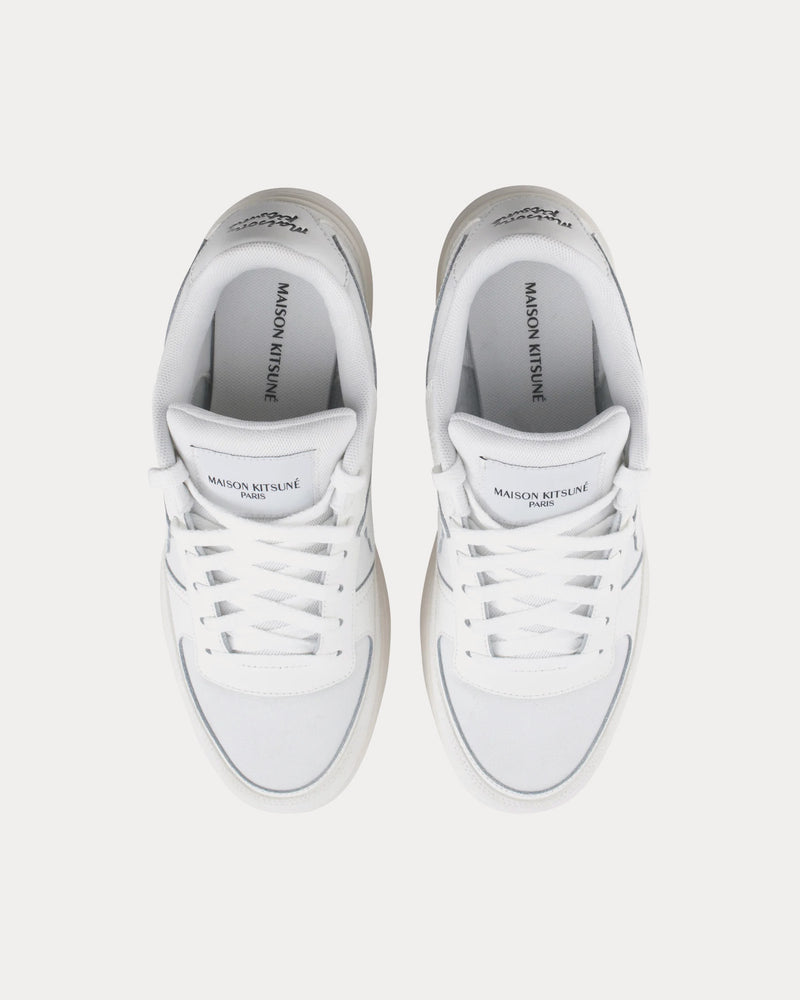 Maison Kitsuné Chiru Canvas & Leather White Low Top Sneakers - 2