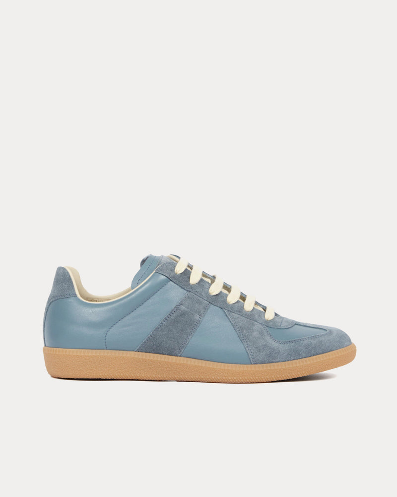 Maison Margiela Replica Leather & Suede Cloud Low Top Sneakers - 1