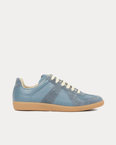 Maison Margiela Replica Leather & Suede Cloud Low Top Sneakers