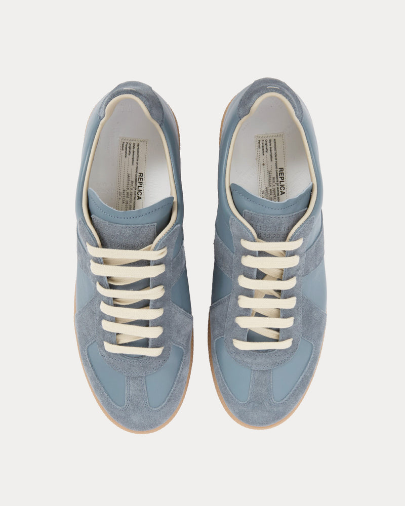 Maison Margiela Replica Leather & Suede Cloud Low Top Sneakers - 2