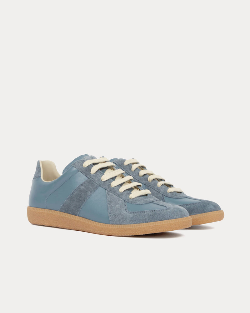 Maison Margiela Replica Leather & Suede Cloud Low Top Sneakers - 3