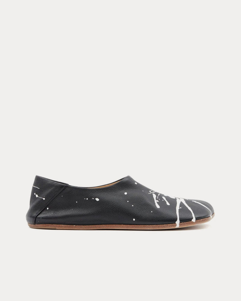 MM6 Maison Margiela Anatomic Babouches Black / Bright White Slip Ons - 1