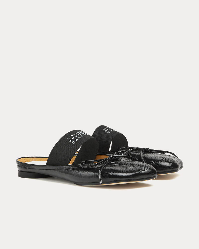 MM6 Maison Margiela Anatomic Ballerinas Black Slip Ons - 2