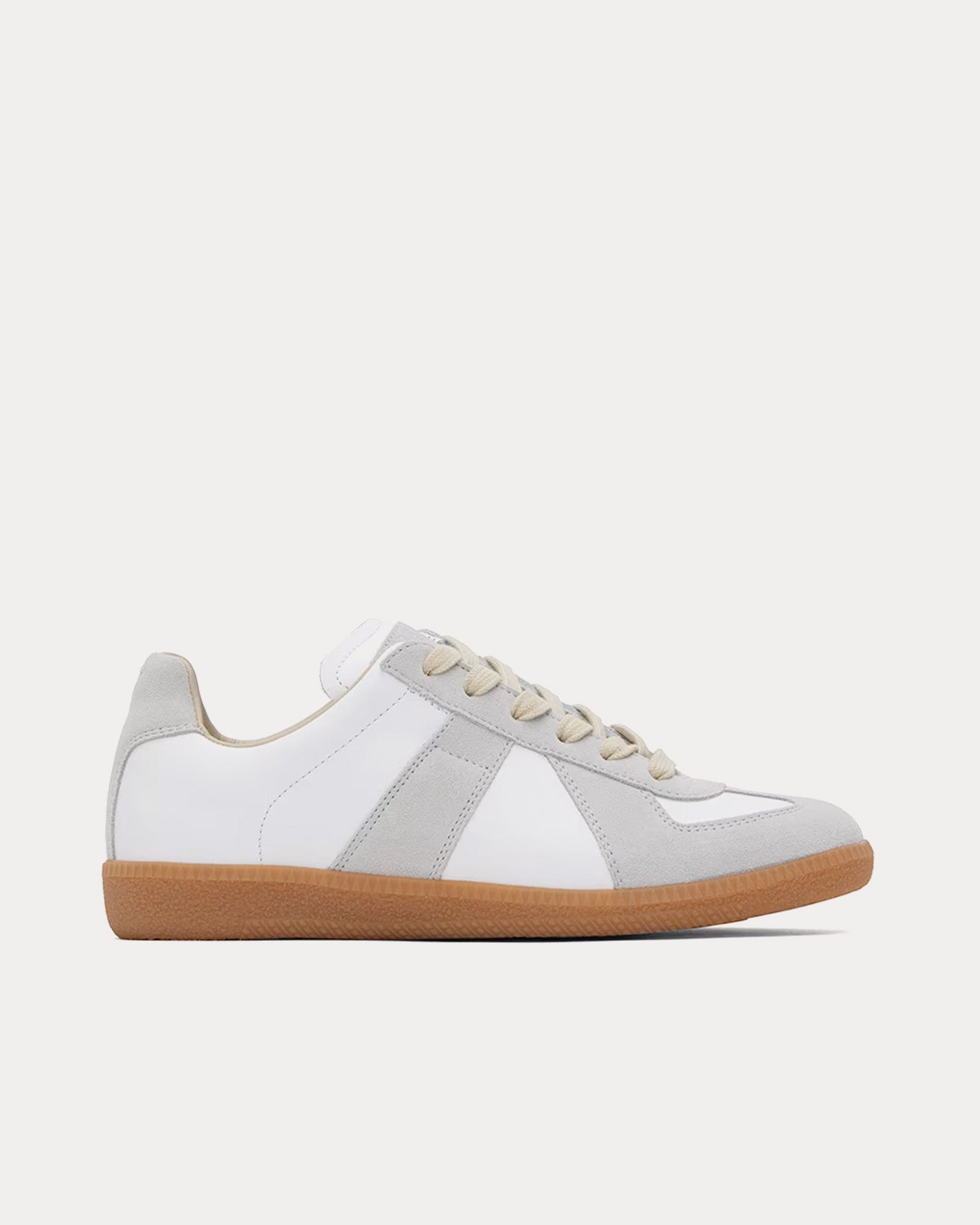 Maison Margiela Replica Leather Dirty White Low Top Sneakers - 1