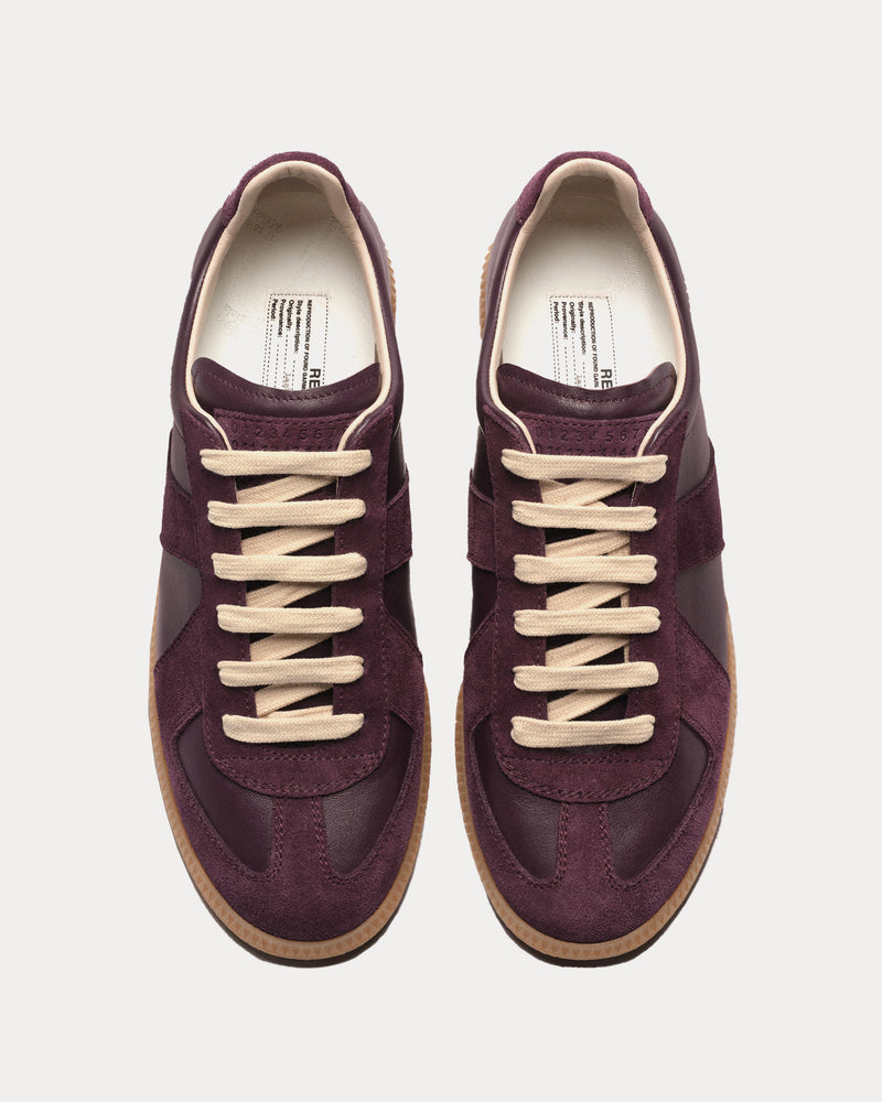 Maison Margiela Replica Leather Merlot Low Top Sneakers - 2