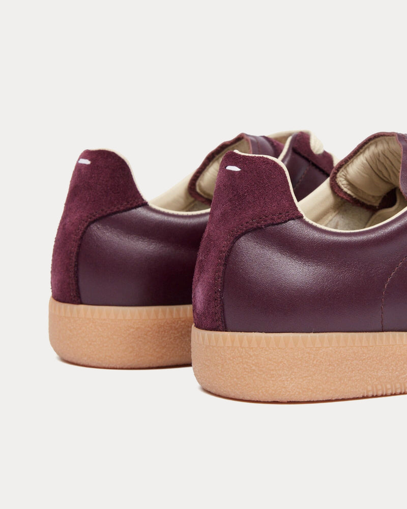 Maison Margiela Replica Leather Merlot Low Top Sneakers - 3