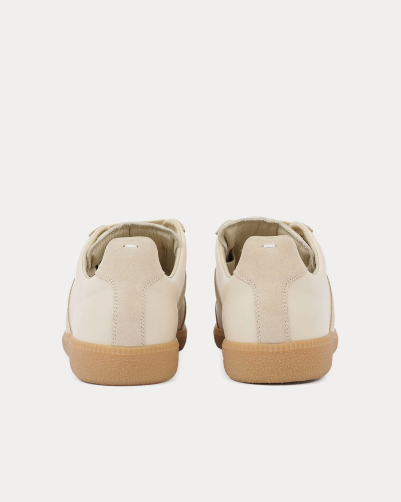 Maison Margiela Replica Leather Beige Low Top Sneakers - 3