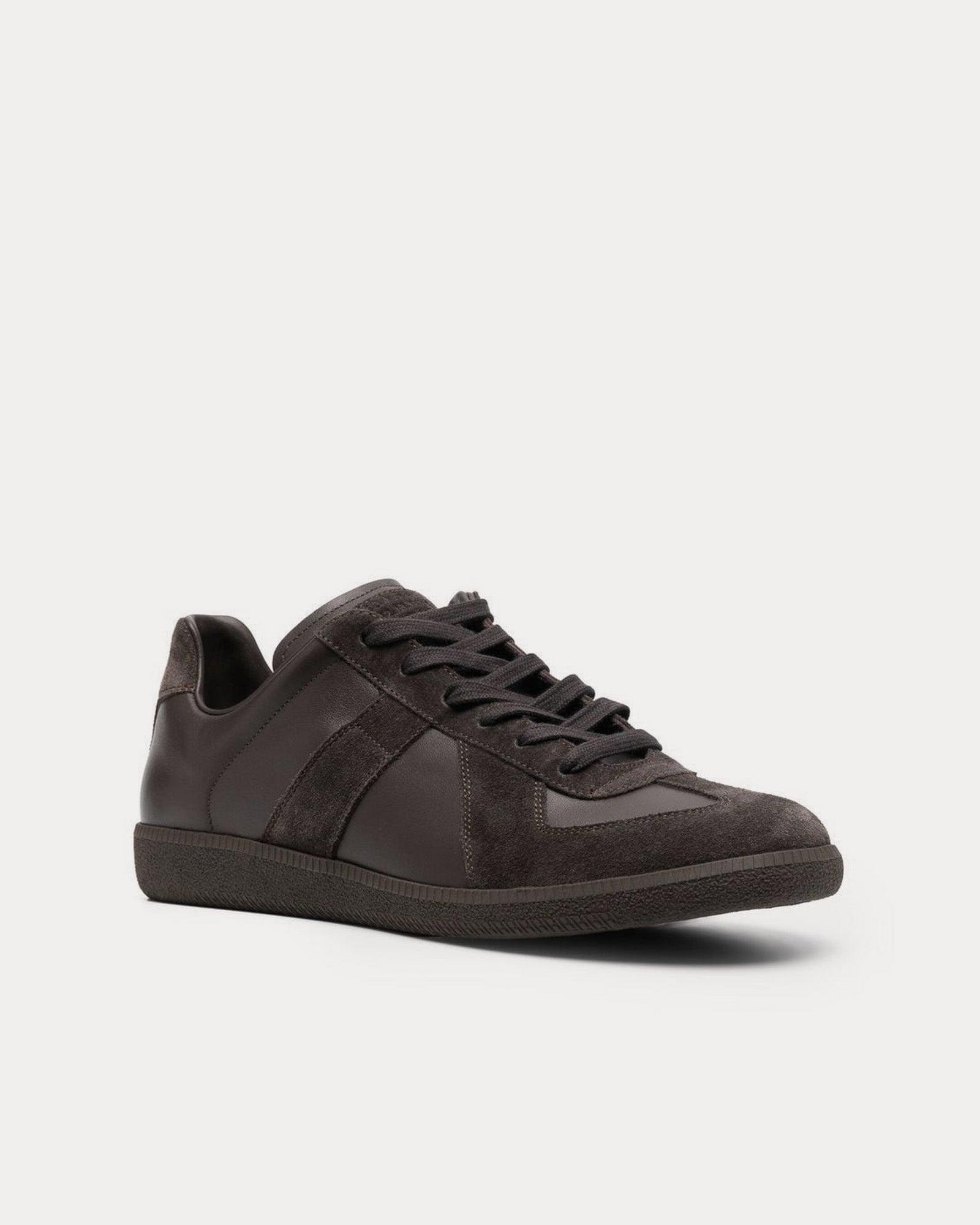 Maison Margiela Replica Leather Black Low Top Sneakers - 3