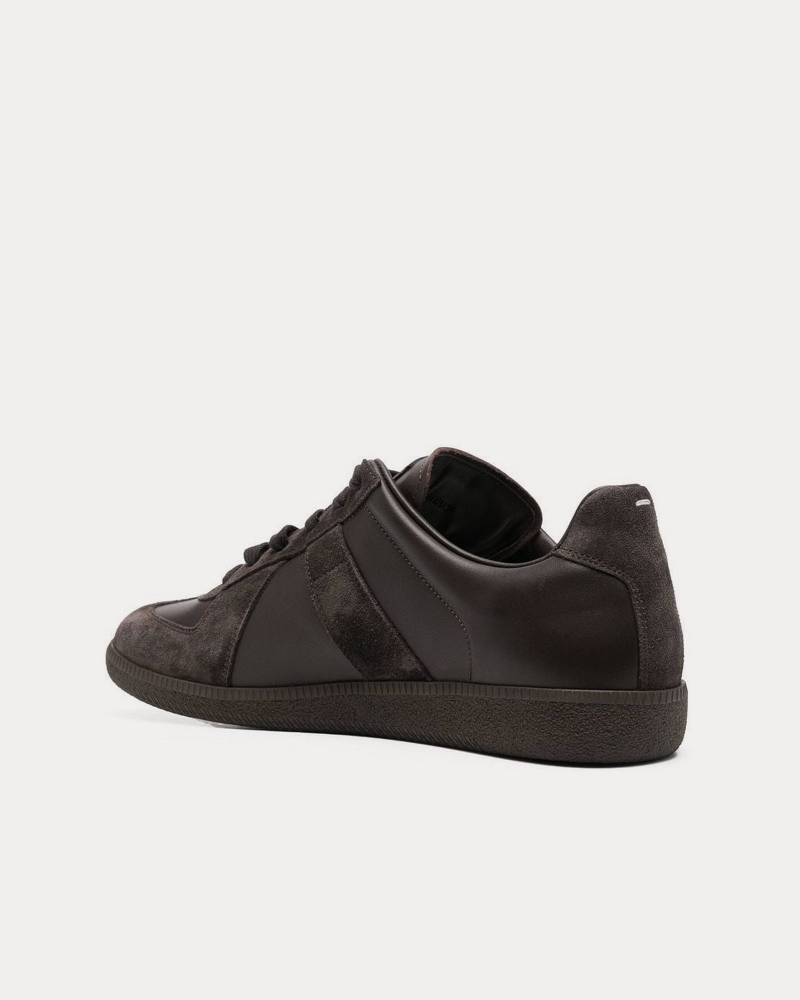 Maison Margiela Replica Leather Black Low Top Sneakers - 4