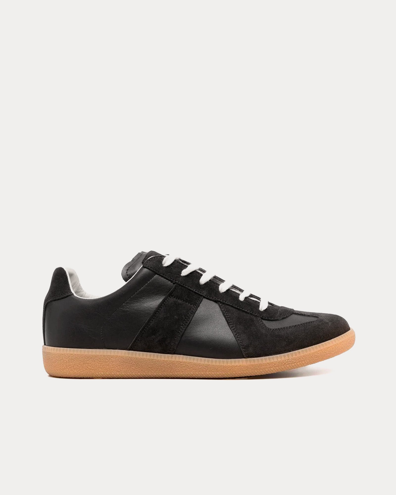 Maison Margiela Replica Leather Black Low Top Sneakers - 1