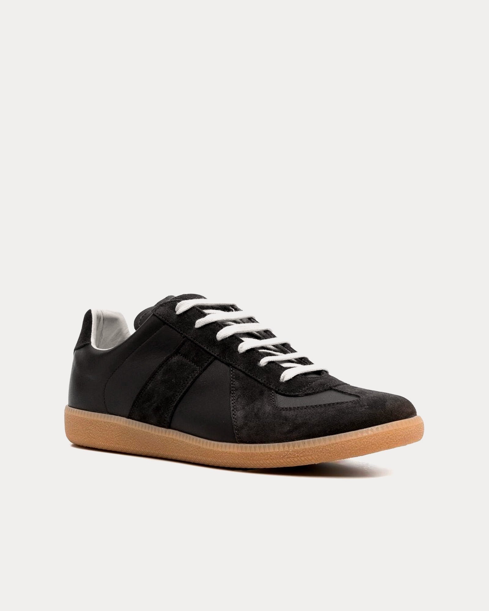 Maison Margiela Replica Leather Black Low Top Sneakers - 3